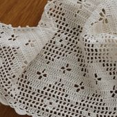 Handcrafted Cotton Lace Headwrap: Beige Kerchief Scarf
