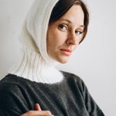 Handmade Angora Knitted Hood: Chunky Winter Neck Warmer