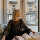 Electric Blue Mohair Knit Sweater: Sheer Boho Pullover