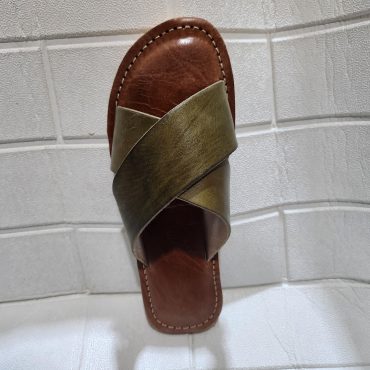 Handmade Moroccan Leather Sandals For Women – Green Slip On Summer Sandals – Beach Shoes – Leather Sandal Women – Women Summer Shoes